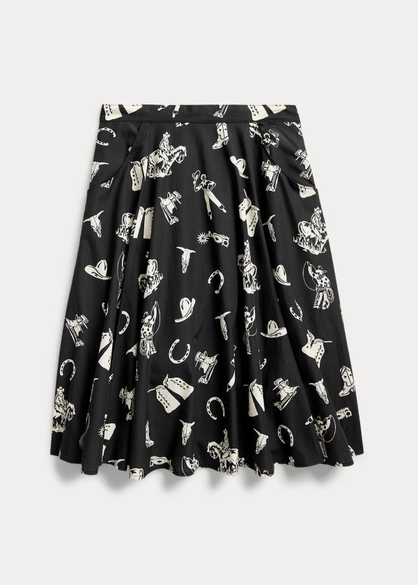 Women's Ralph Lauren Western-Print Flared Skirts | 756308HLW